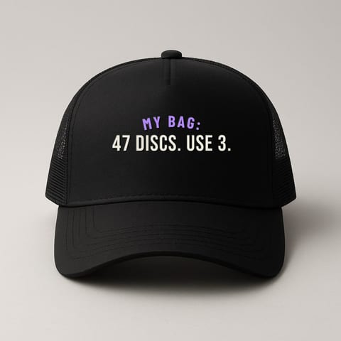 Forty-Seven Discs, Use Three trucker hat, Black
