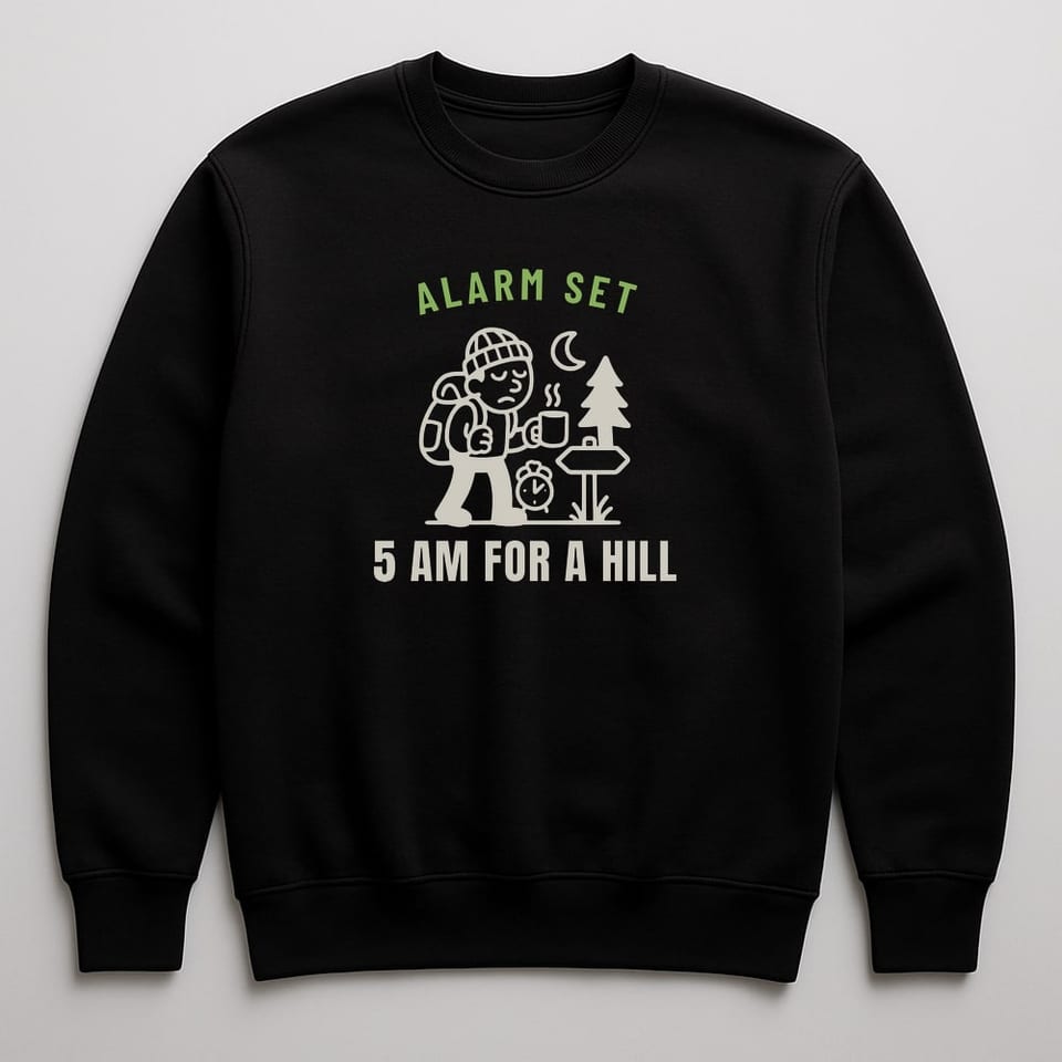 5 AM for a Hill sweatshirt, Black