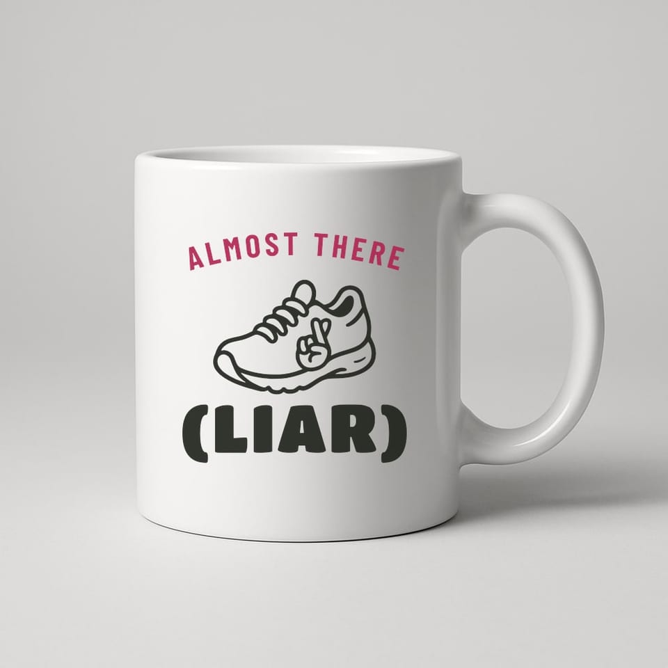 Almost There (Liar) mug, White