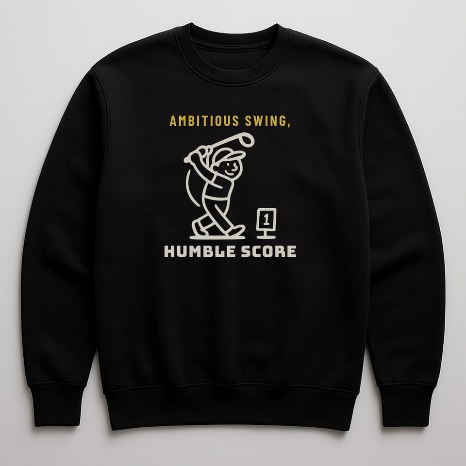 Ambitious Swing, Humble Score sweatshirt, Black