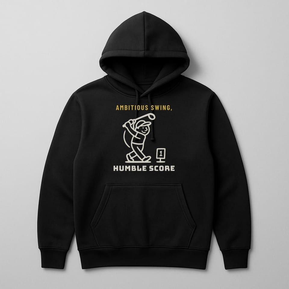 Ambitious Swing, Humble Score hoodie, Black
