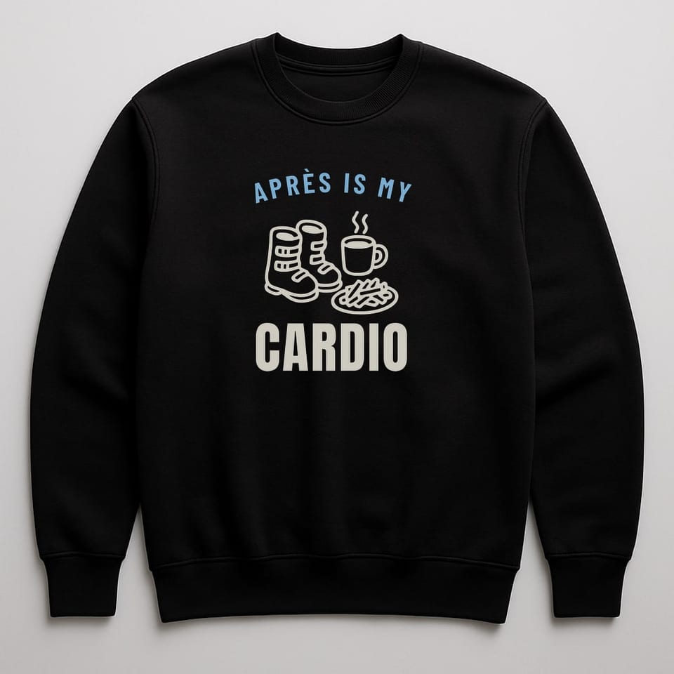 Après Is My Cardio sweatshirt, Black