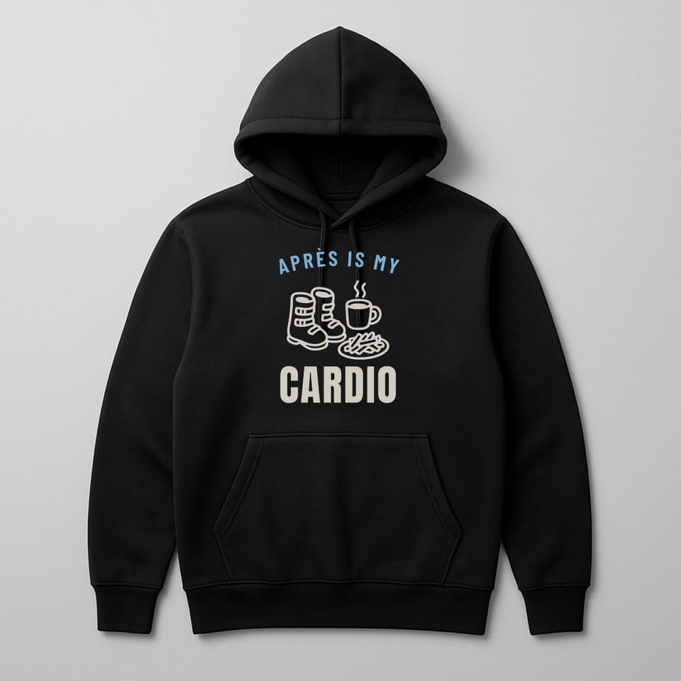 Après Is My Cardio hoodie, Black