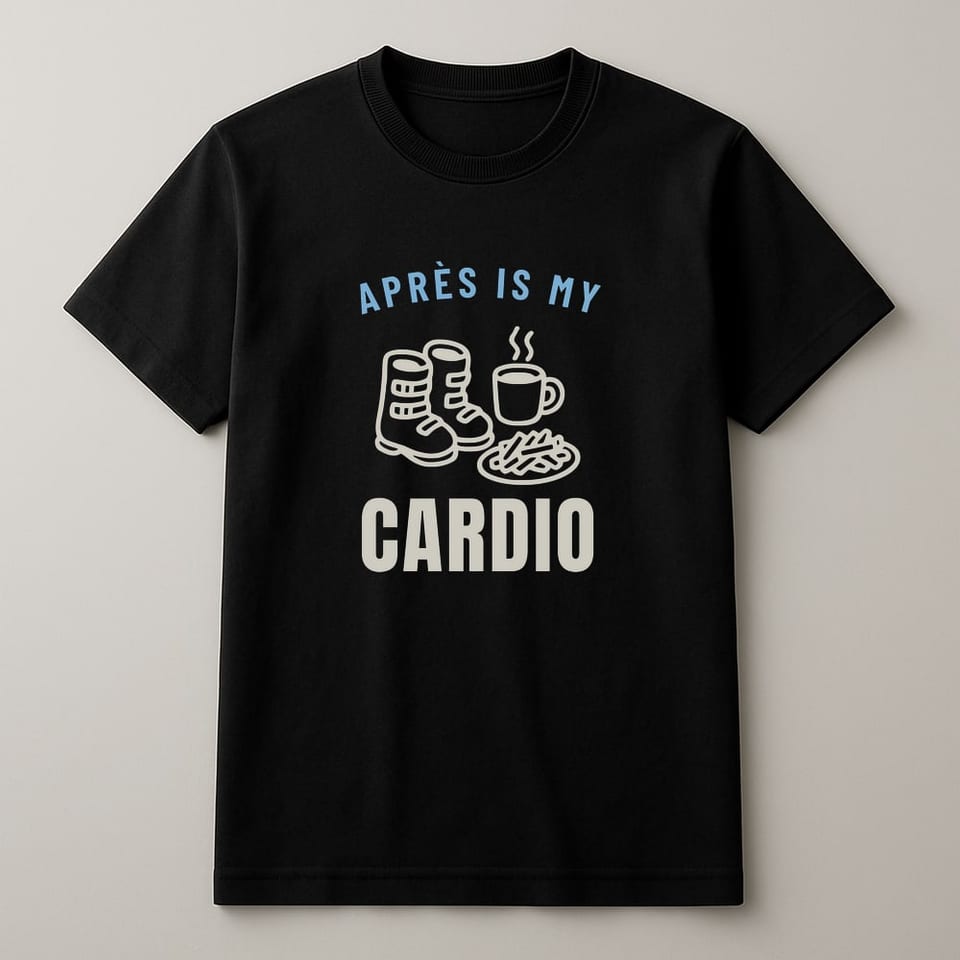 Après Is My Cardio tee, Black
