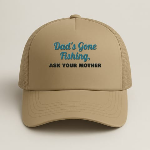Ask Your Mother trucker hat, Khaki