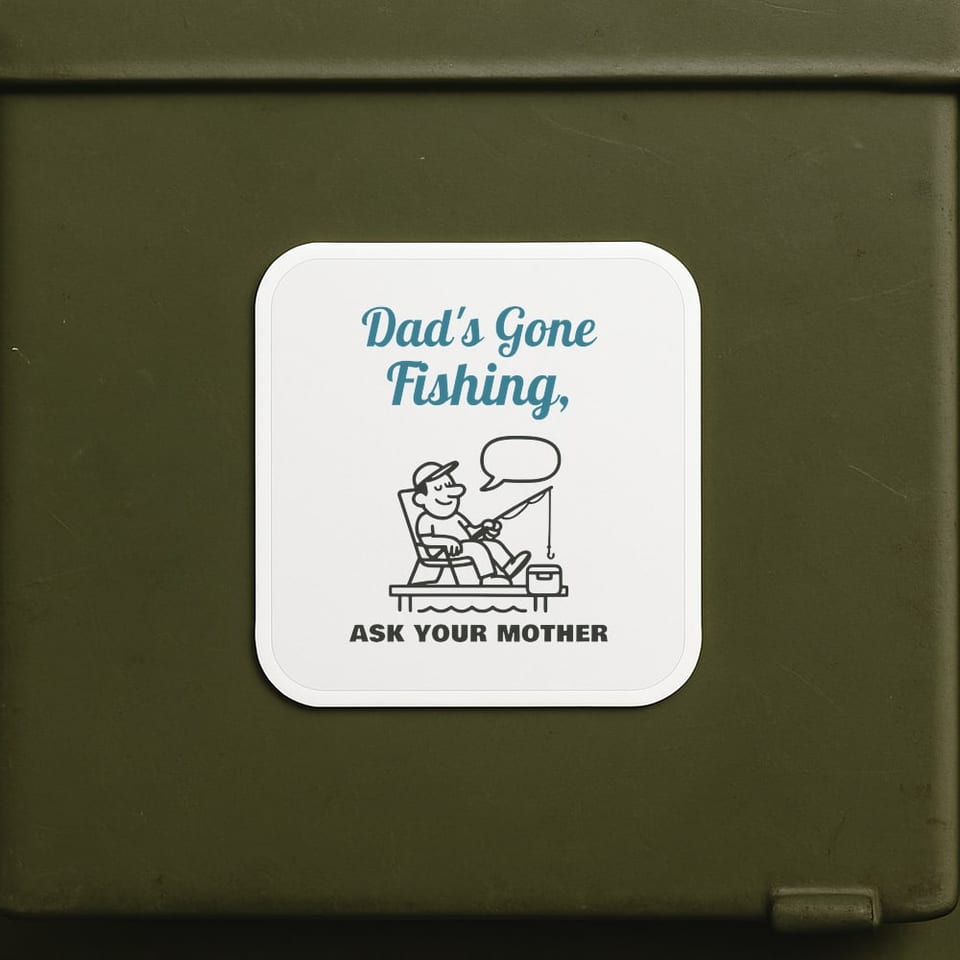 Ask Your Mother sticker, White