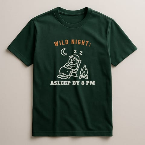Asleep by 8 PM tee, Forest