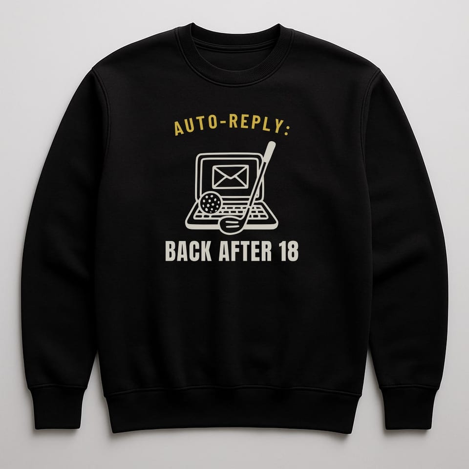 Auto-Reply: Back After 18 sweatshirt, Black