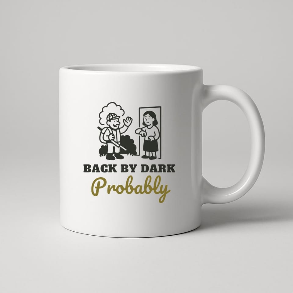 Back by Dark, Probably mug, White