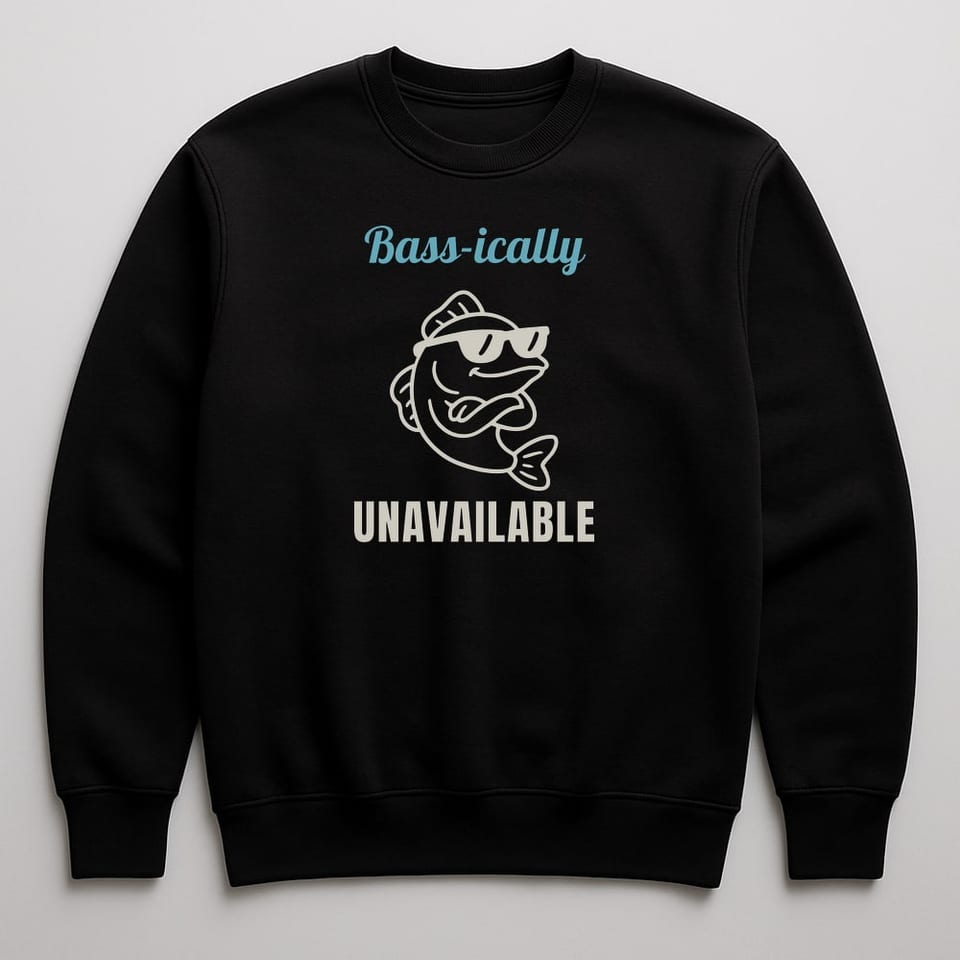Bass-ically Unavailable sweatshirt, Black