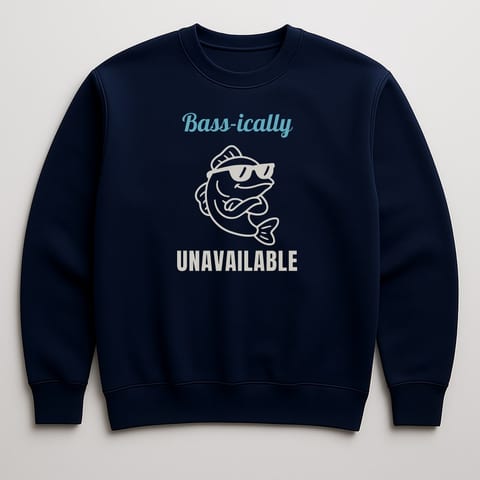Bass-ically Unavailable sweatshirt, Navy