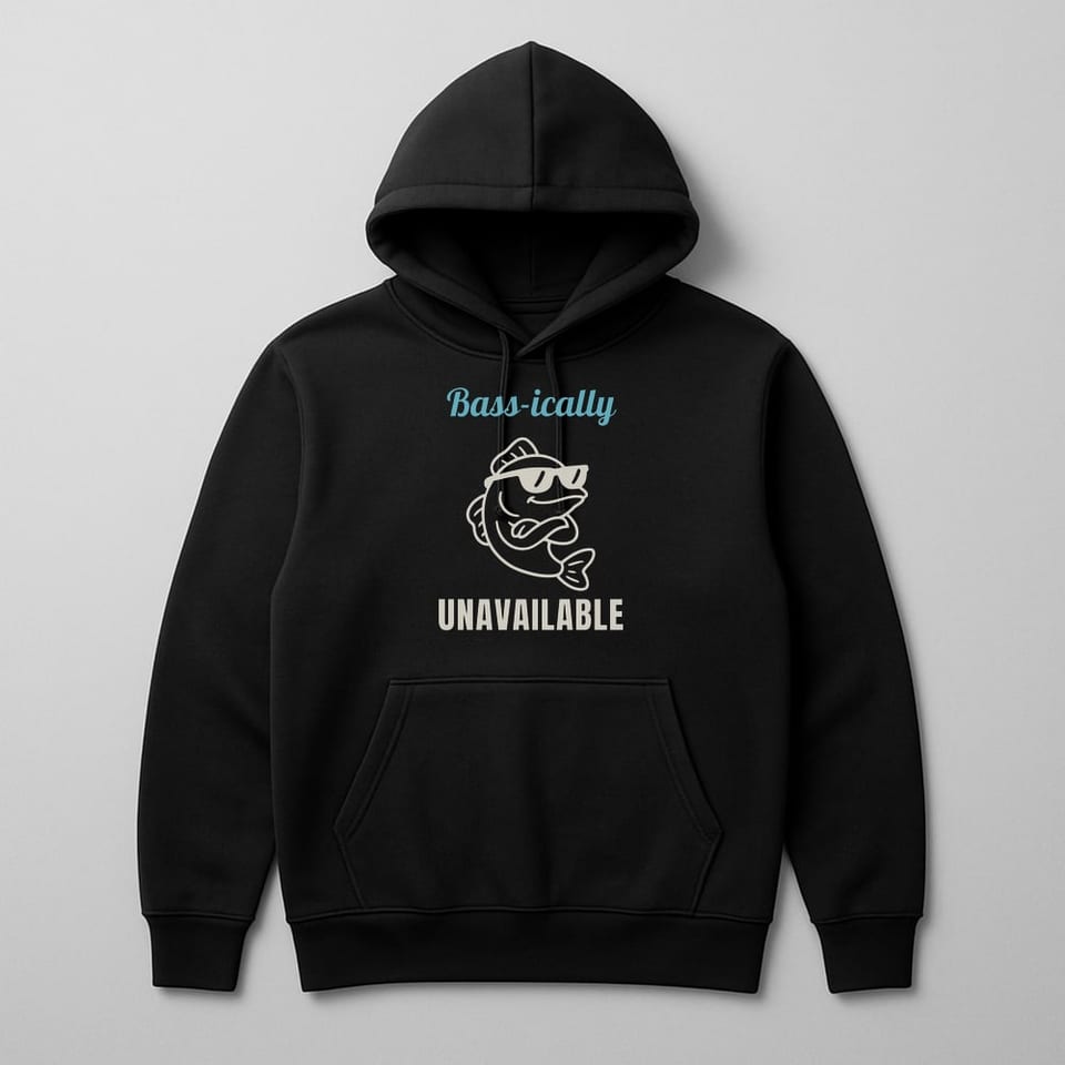 Bass-ically Unavailable hoodie, Black