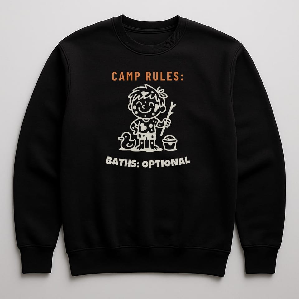Baths: Optional sweatshirt, Black
