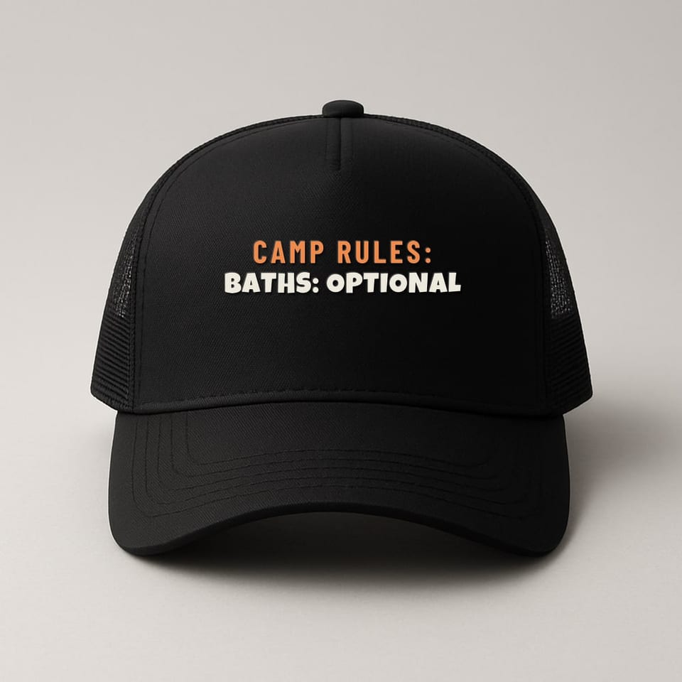 Baths: Optional trucker hat, Black