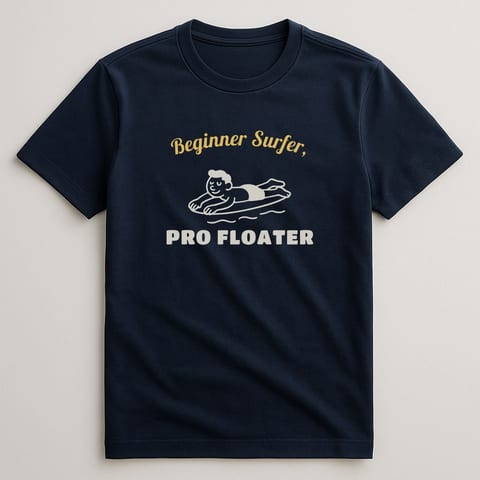 Beginner Surfer, Pro Floater tee, Navy