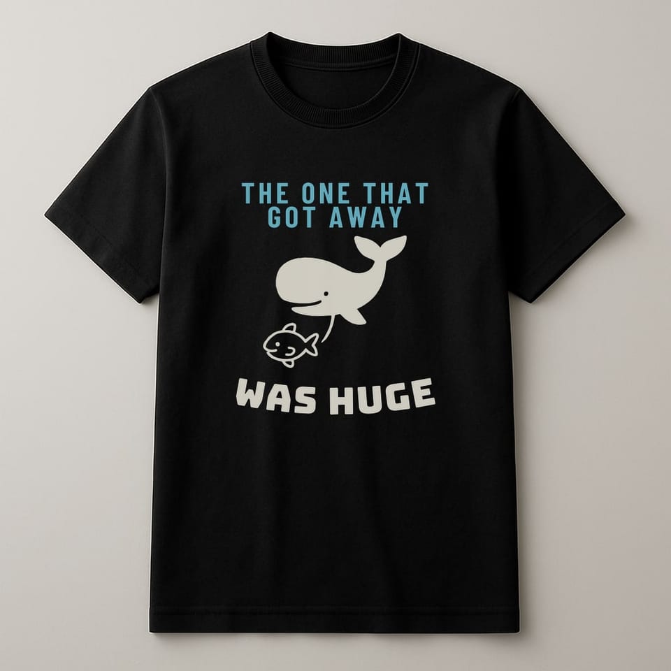 The One That Got Away Was Huge tee, Black