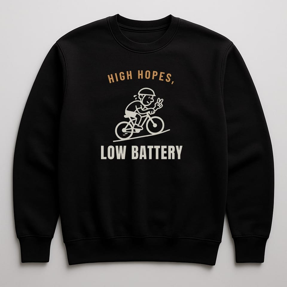Low Battery, High Hopes sweatshirt, Black