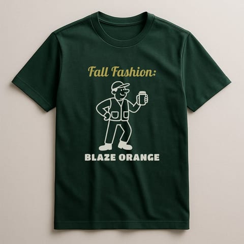 Blaze Orange Fashion Week tee, Forest