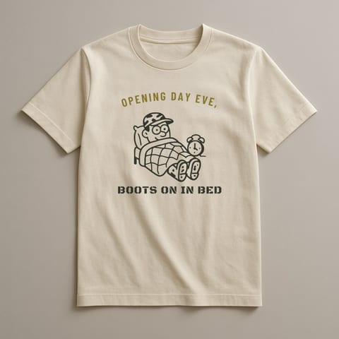 Boots On in Bed tee, Natural