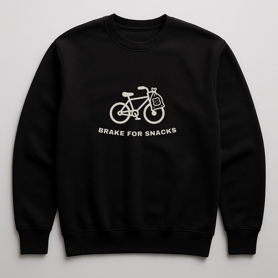 Brake for Snacks sweatshirt, Black
