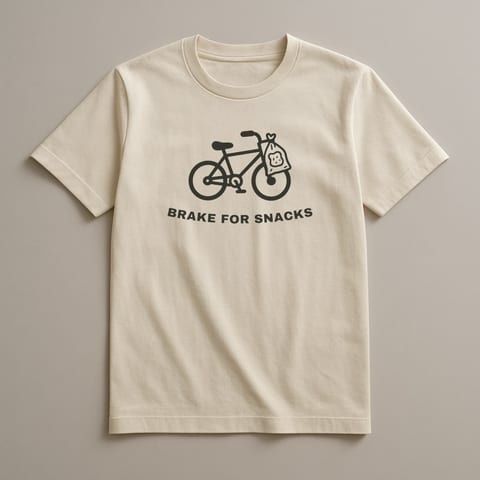 Brake for Snacks tee, Natural