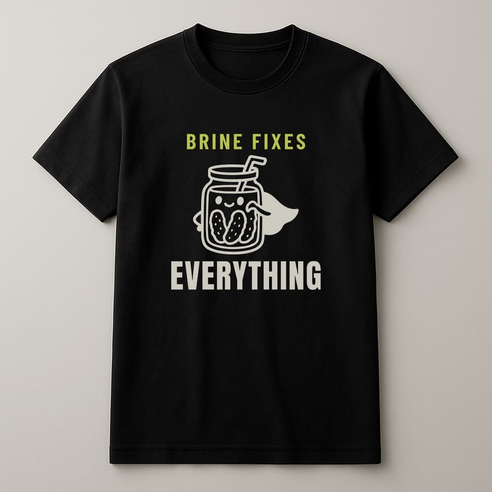 Brine Fixes Everything tee, Black