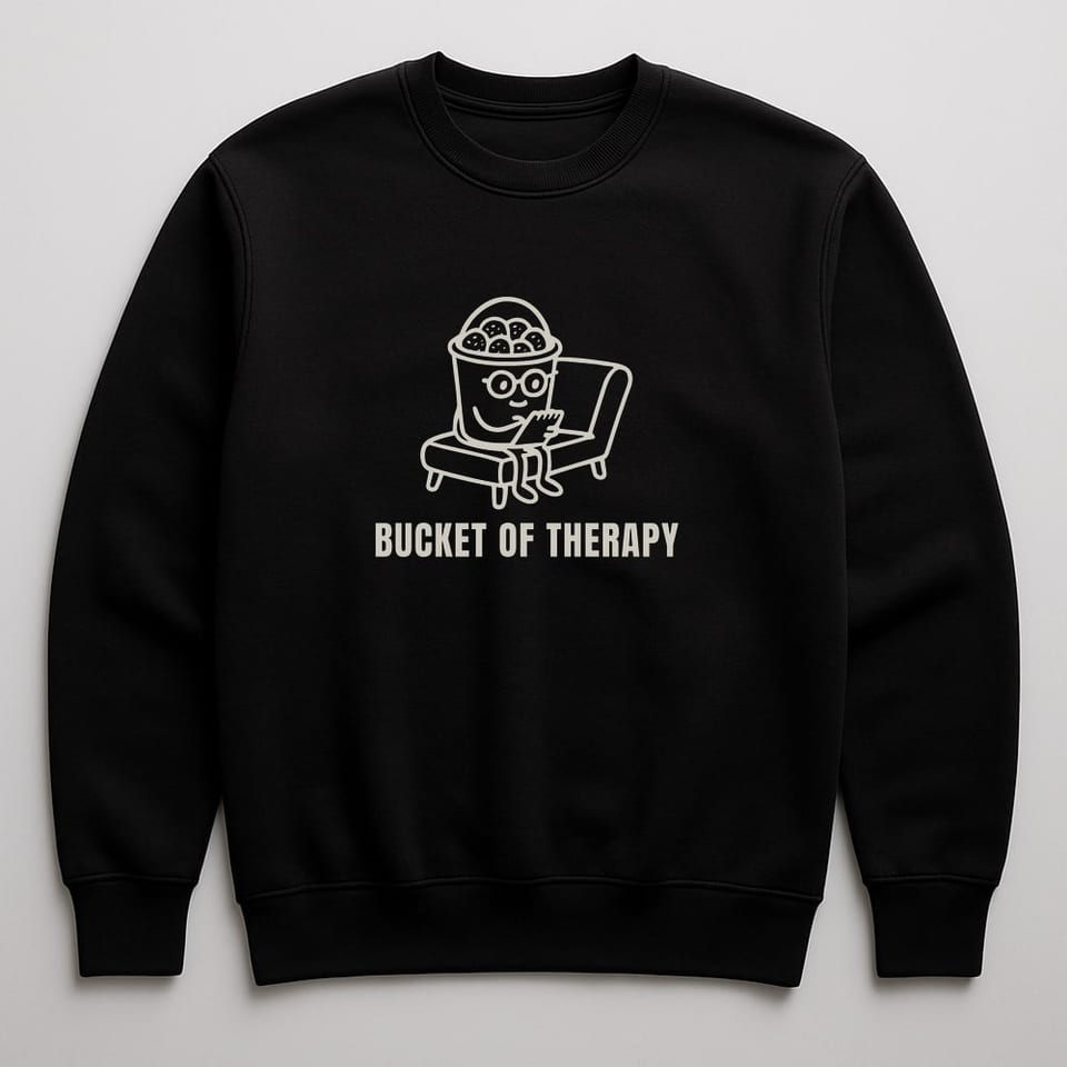 Bucket of Therapy sweatshirt, Black