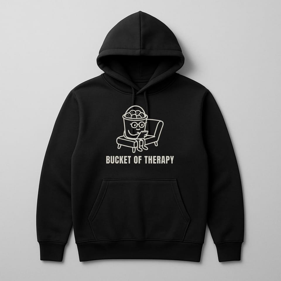 Bucket of Therapy hoodie, Black