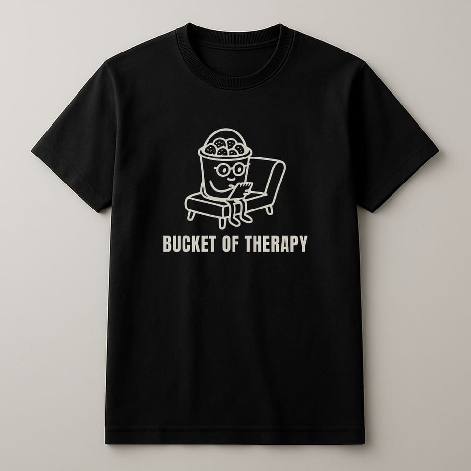 Bucket of Therapy tee, Black