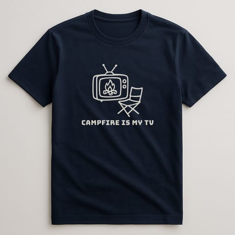 Campfire Is My TV tee, Navy