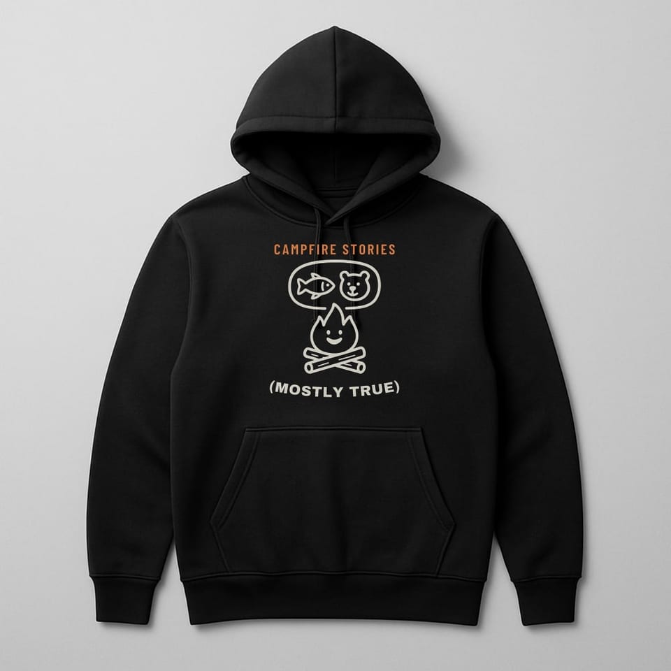 Campfire Stories (Mostly True) hoodie, Black