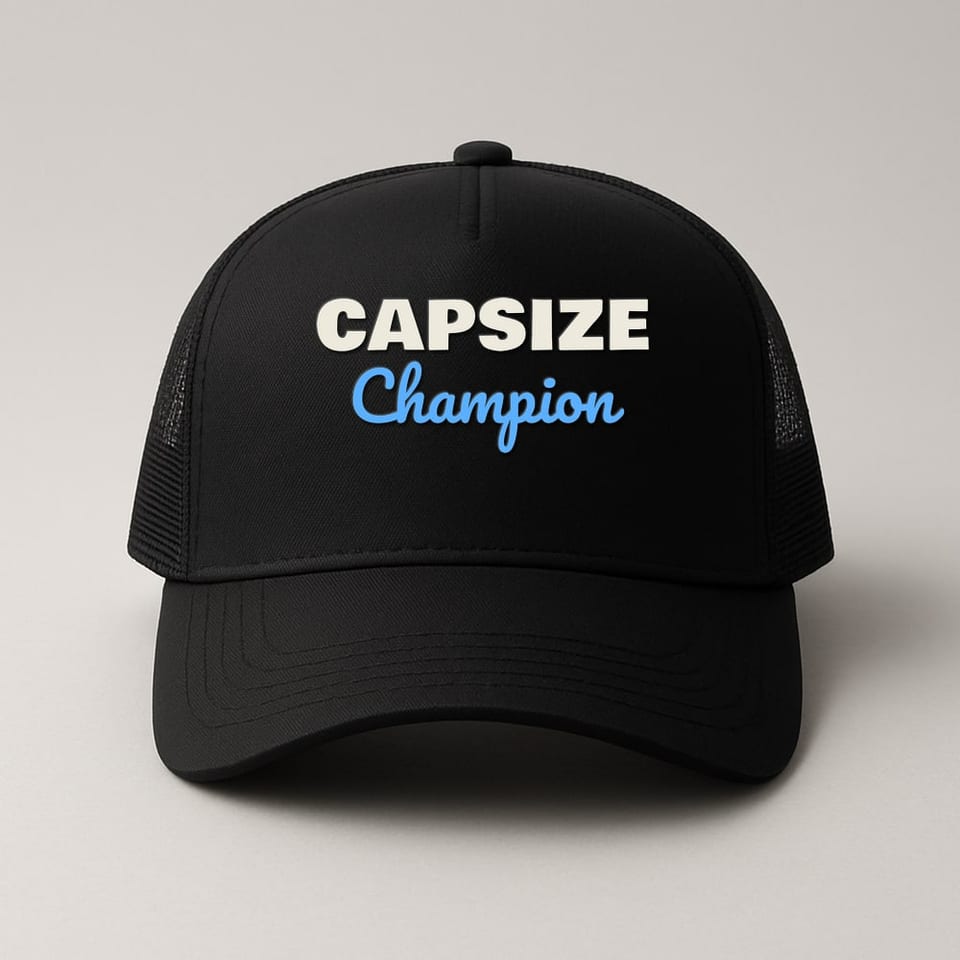 Capsize Champion trucker hat, Black