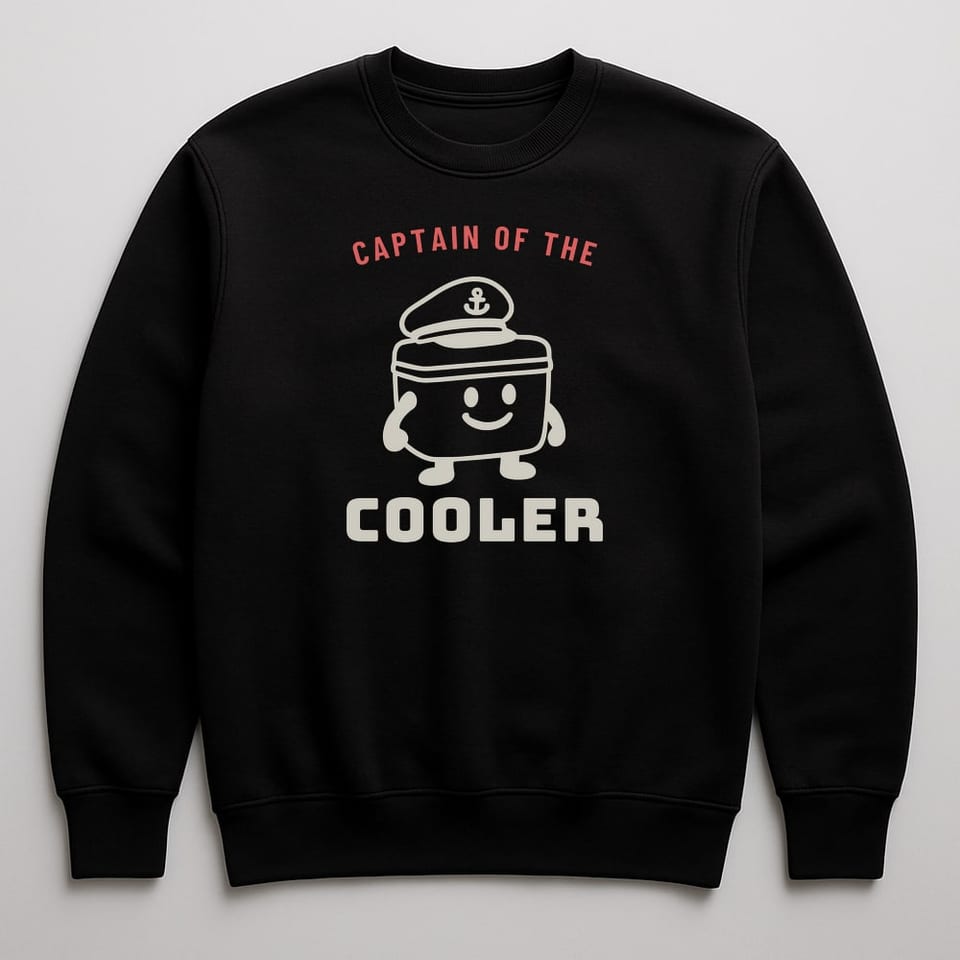 Captain of the Cooler sweatshirt, Black