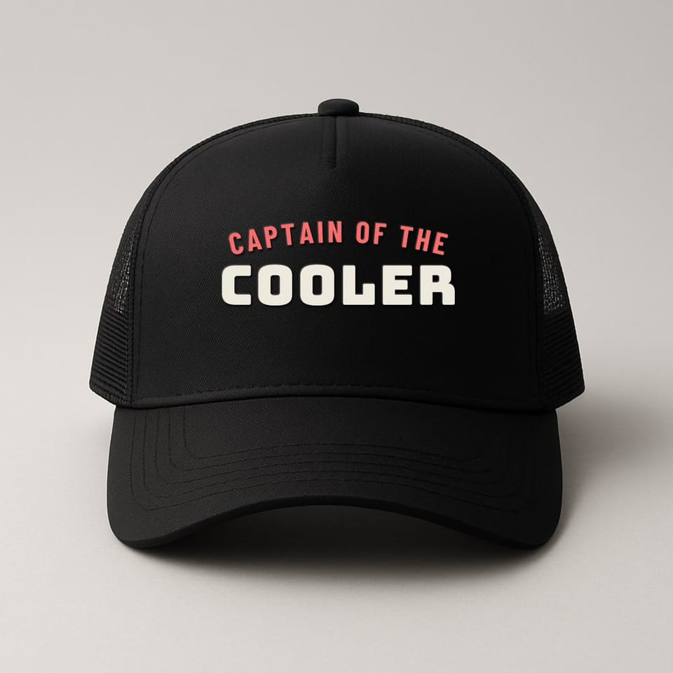 Captain of the Cooler trucker hat, Black