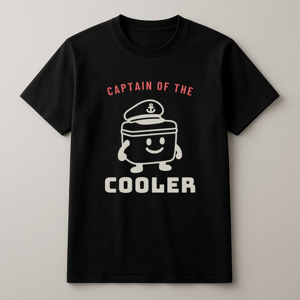 Captain of the Cooler tee, Black