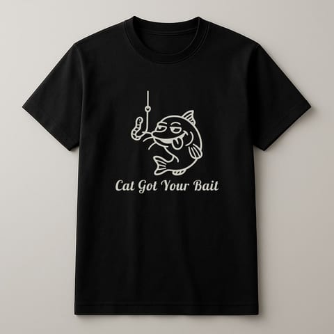 Cat Got Your Bait tee, Black