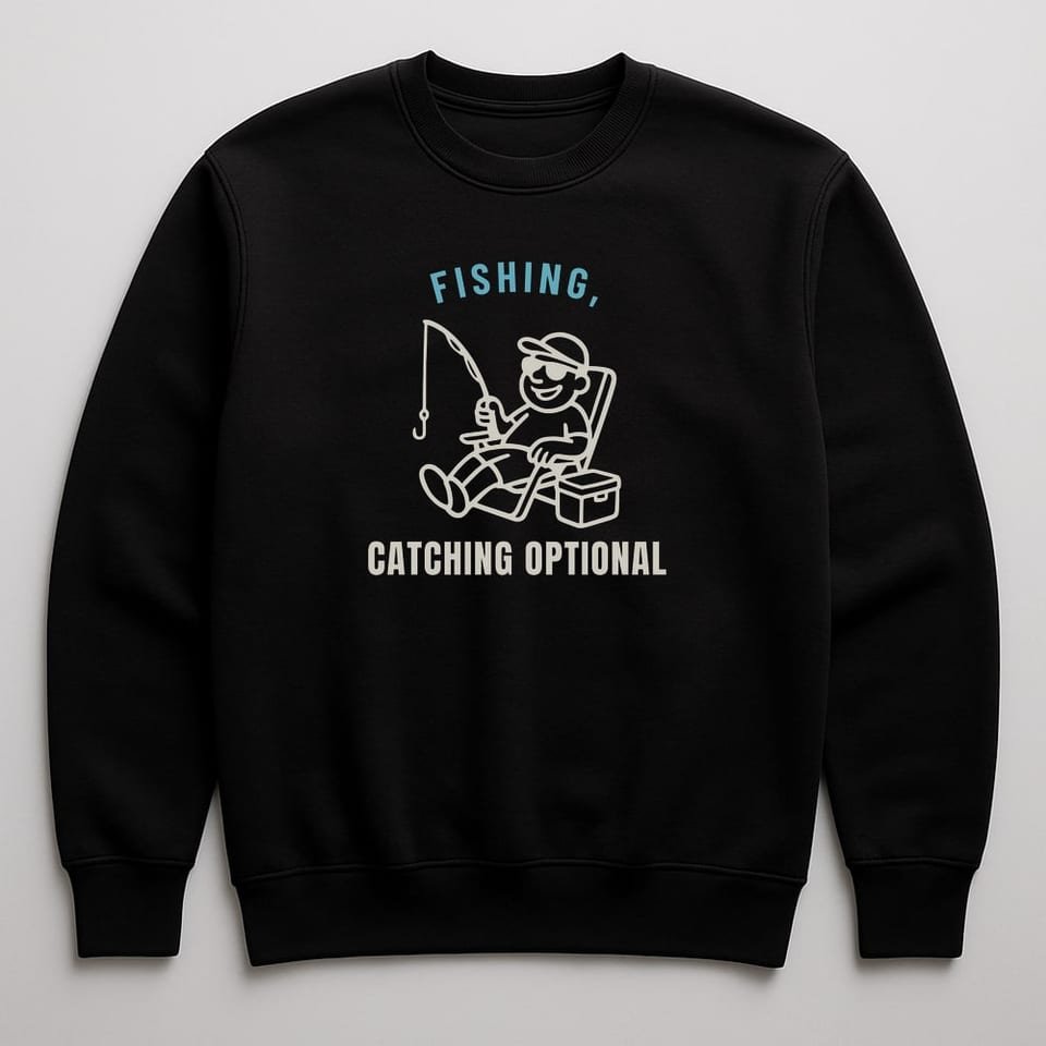 Fishing: Catching Optional sweatshirt, Black