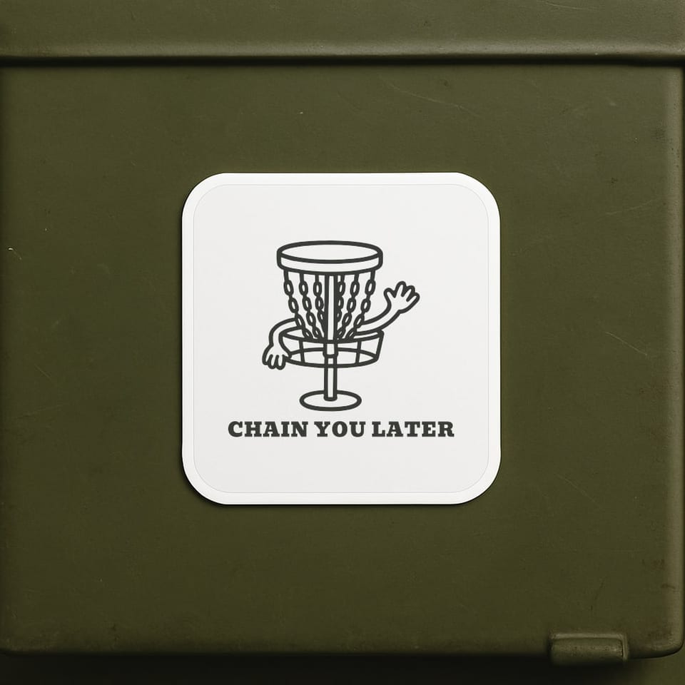 Chain You Later sticker, White