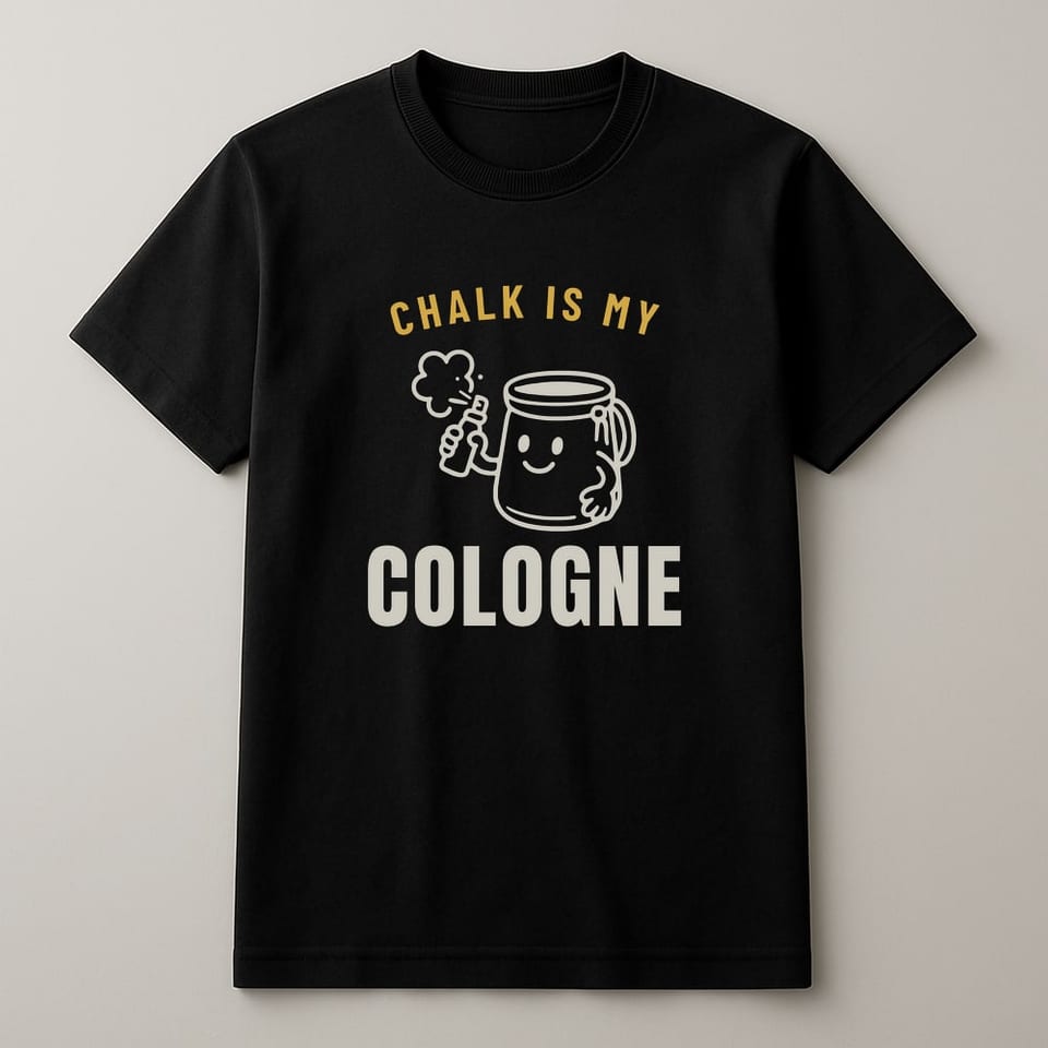 Chalk Is My Cologne tee, Black
