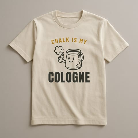 Chalk Is My Cologne tee, Natural
