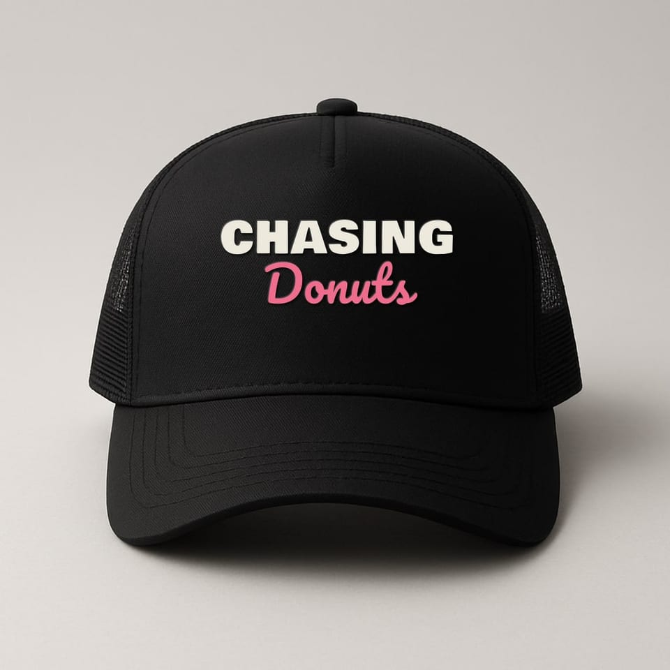 Chasing Donuts trucker hat, Black