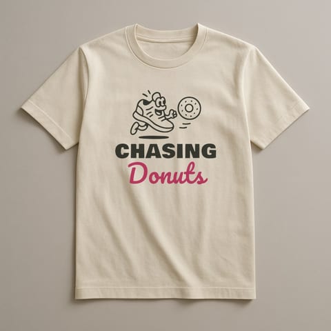 Chasing Donuts tee, Natural