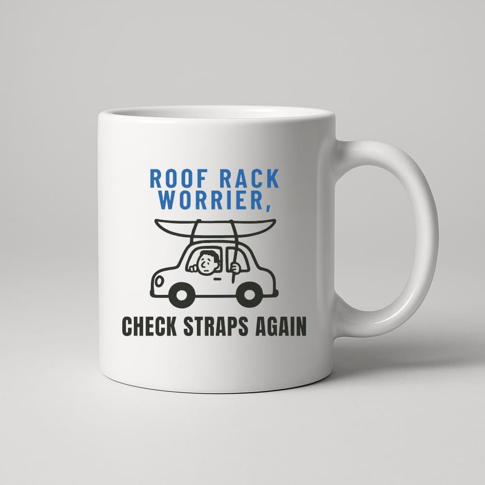 Check the Straps Again mug, White