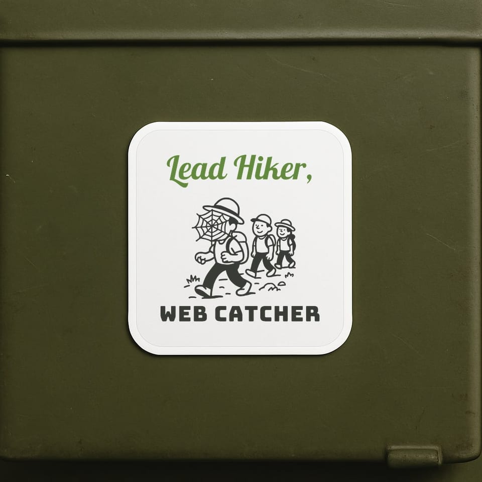 Chief Web Catcher sticker, White