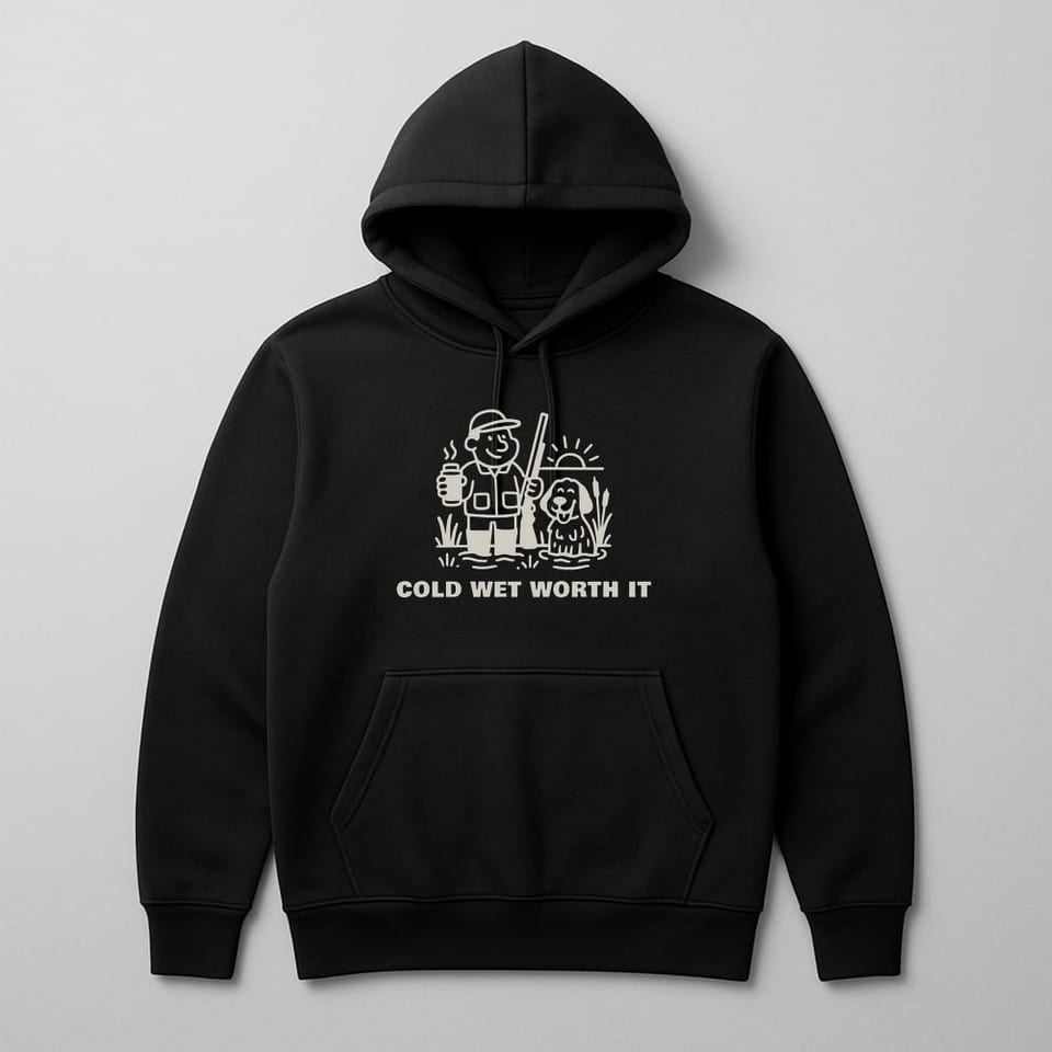 Cold, Wet, Worth It hoodie, Black