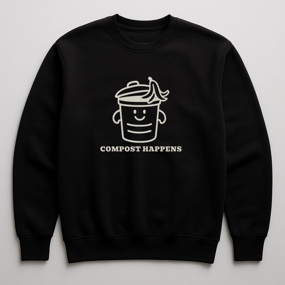 Compost Happens sweatshirt, Black