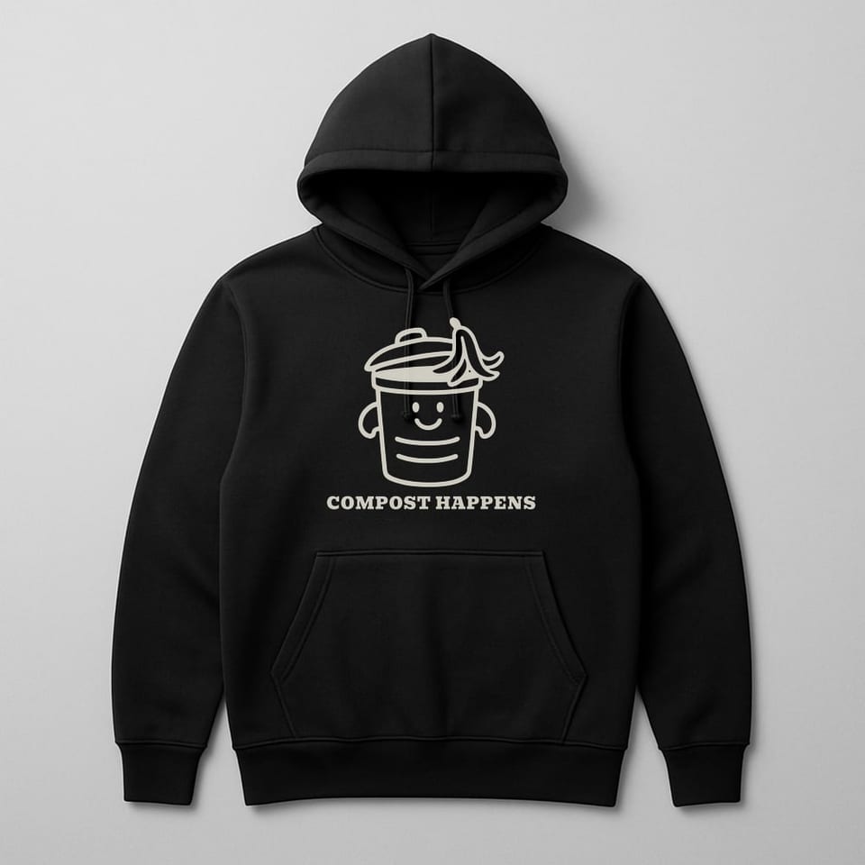 Compost Happens hoodie, Black