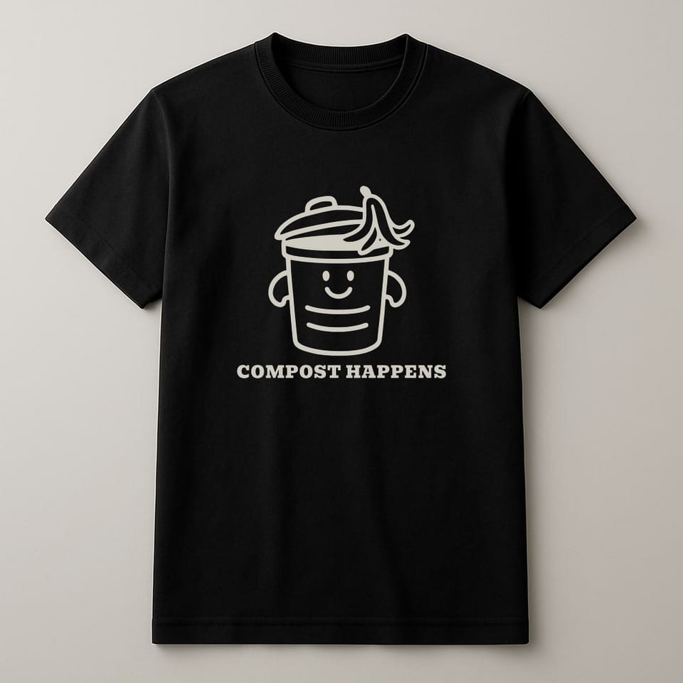 Compost Happens tee, Black