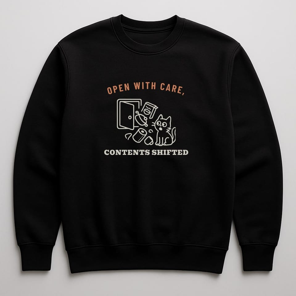 Contents Shifted sweatshirt, Black