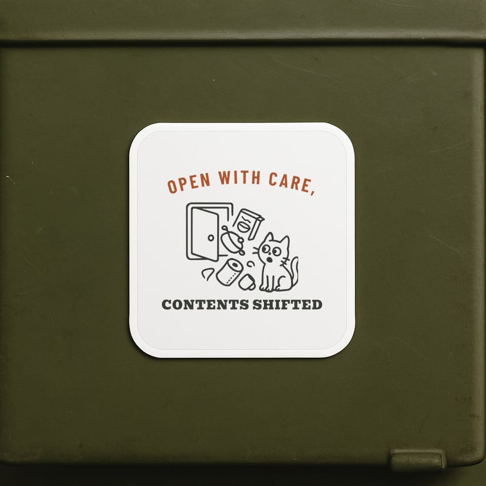 Contents Shifted sticker, White